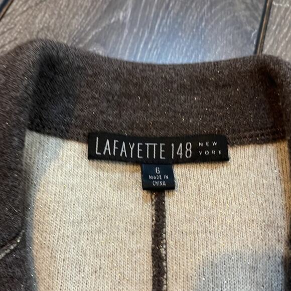 Lafayette 148 New York Brown Wool Blazer Women’s Size 6 - Picture 6 of 8